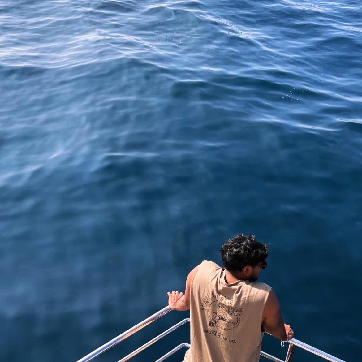 Rahil out on the water
